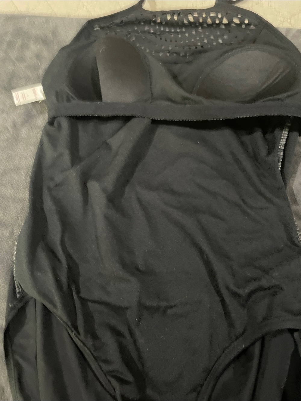 Merona Black High-Neck One-Piece Swimsuit - Picture 8 of 11